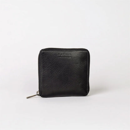 Leather Sonny Square Wallet  Stromboli Leather Black