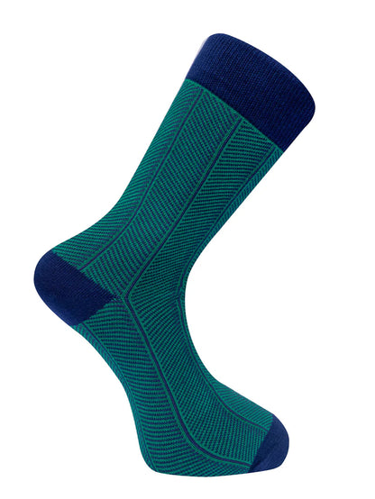 Herringbone Sock Green