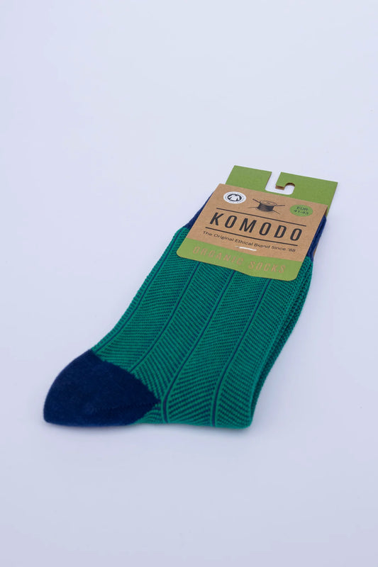 Herringbone Sock Green