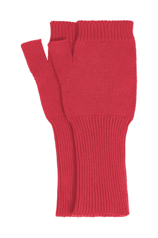 Jas Fingerless Gloves Bright Red