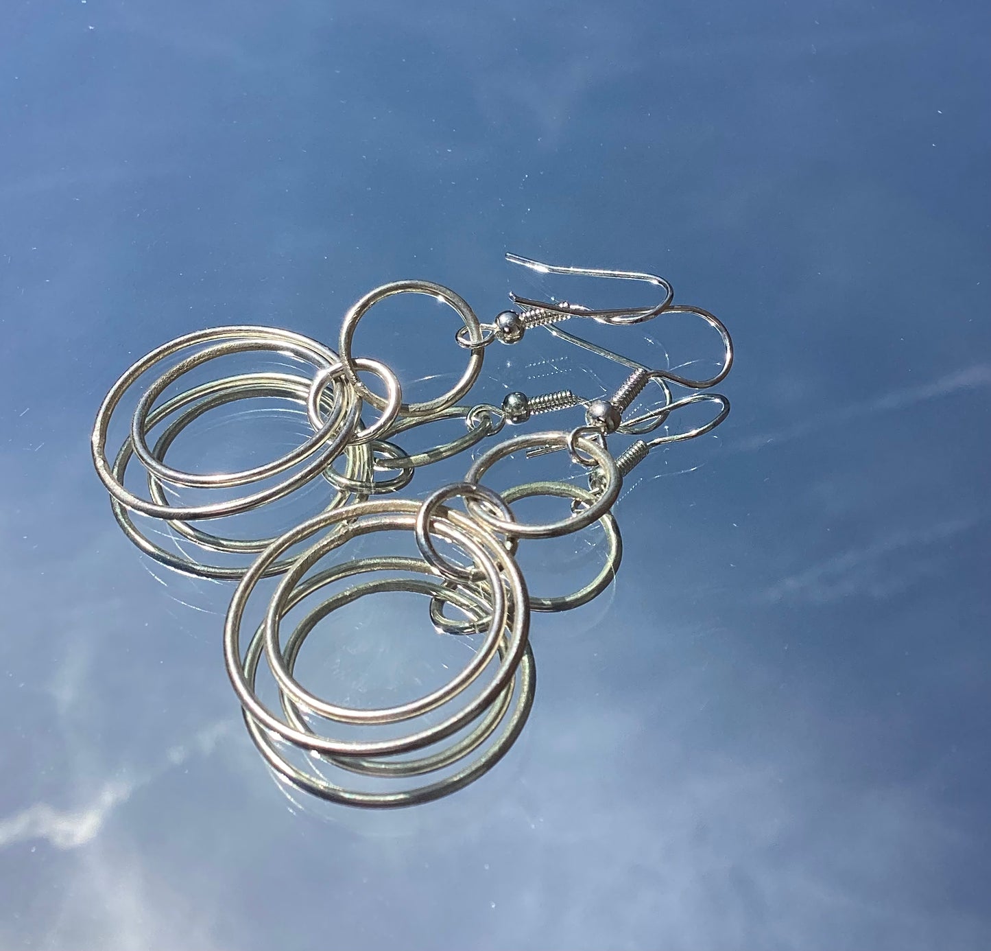 Bombolulu Medium Rings Earrings - Sliver Plated