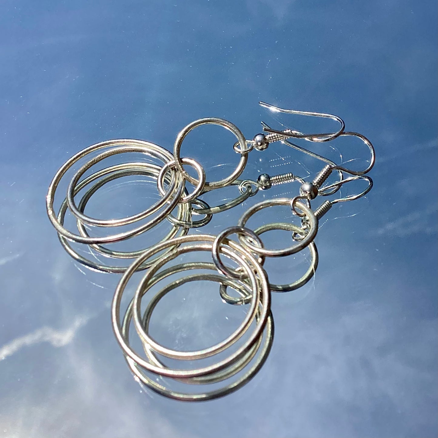 Bombolulu Medium Rings Earrings - Sliver Plated