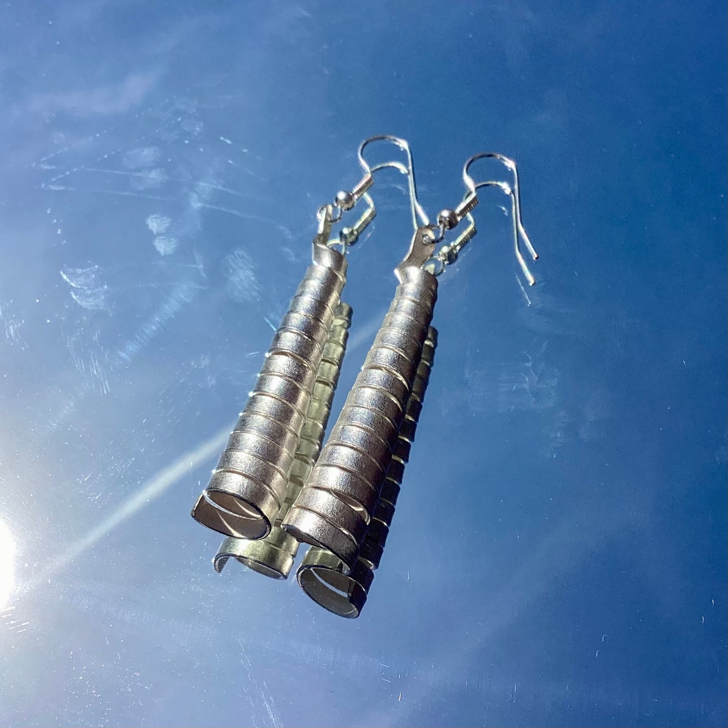 Silver Plated Coiled Horn Earring