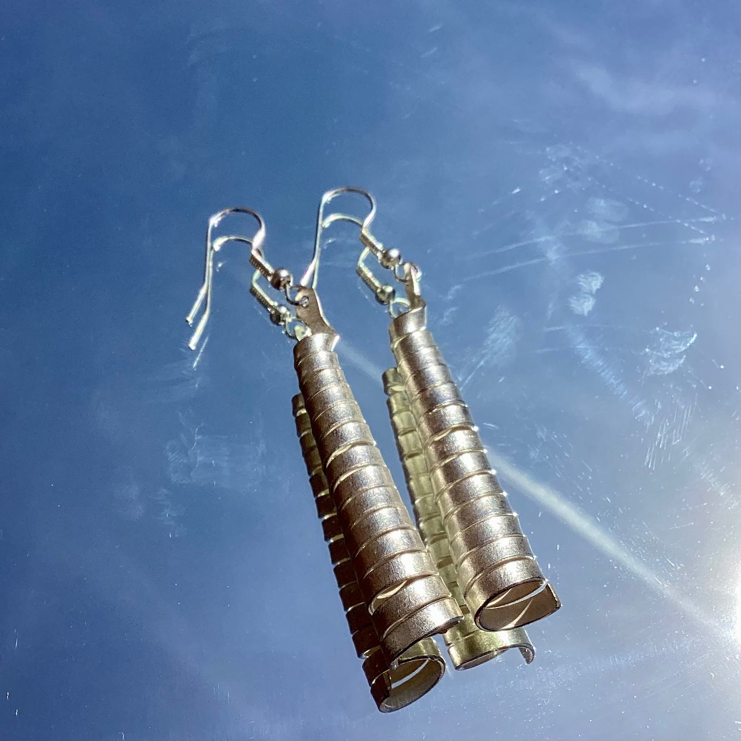 Silver Plated Coiled Horn Earring