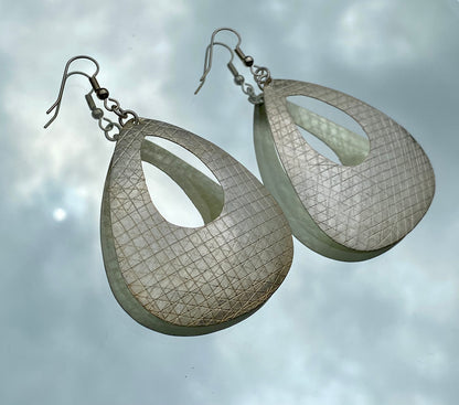 Bombolulu Large Rounded Cut Out Earring - Silver Plated