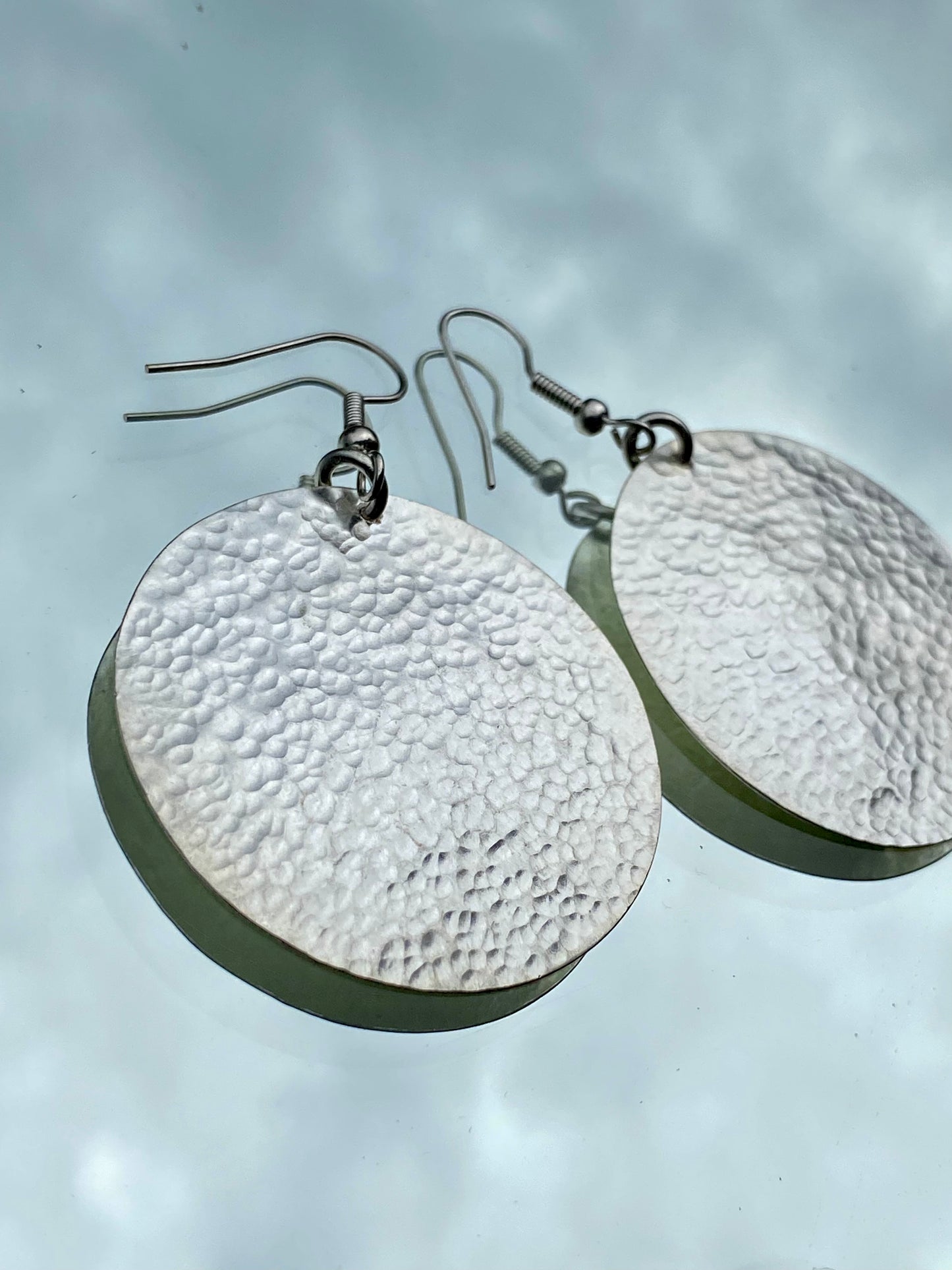 Silver Large Circle Earrings