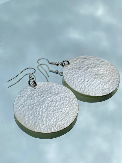 Silver Large Circle Earrings