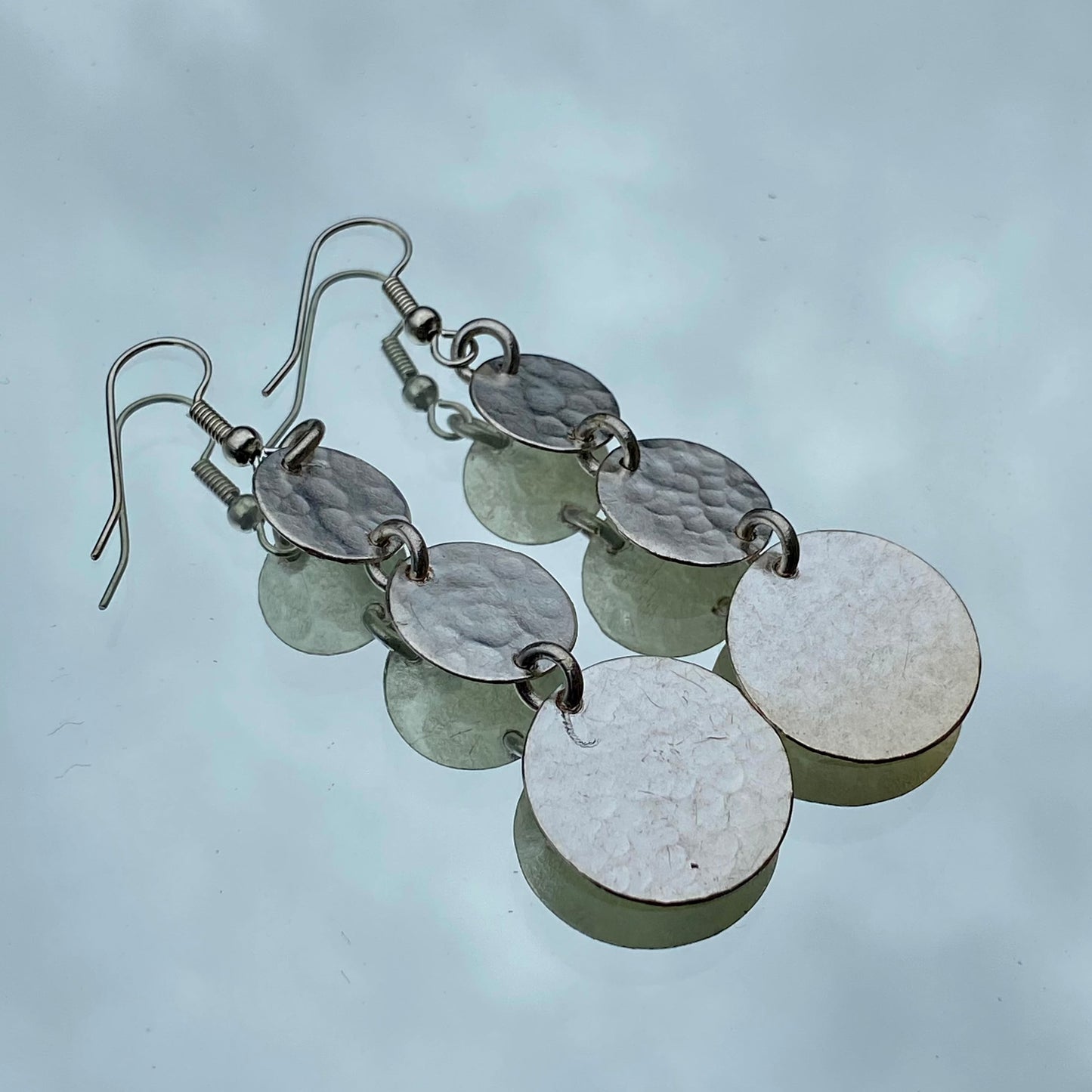 Silver Plated Three Coin Earrings Bombolulu