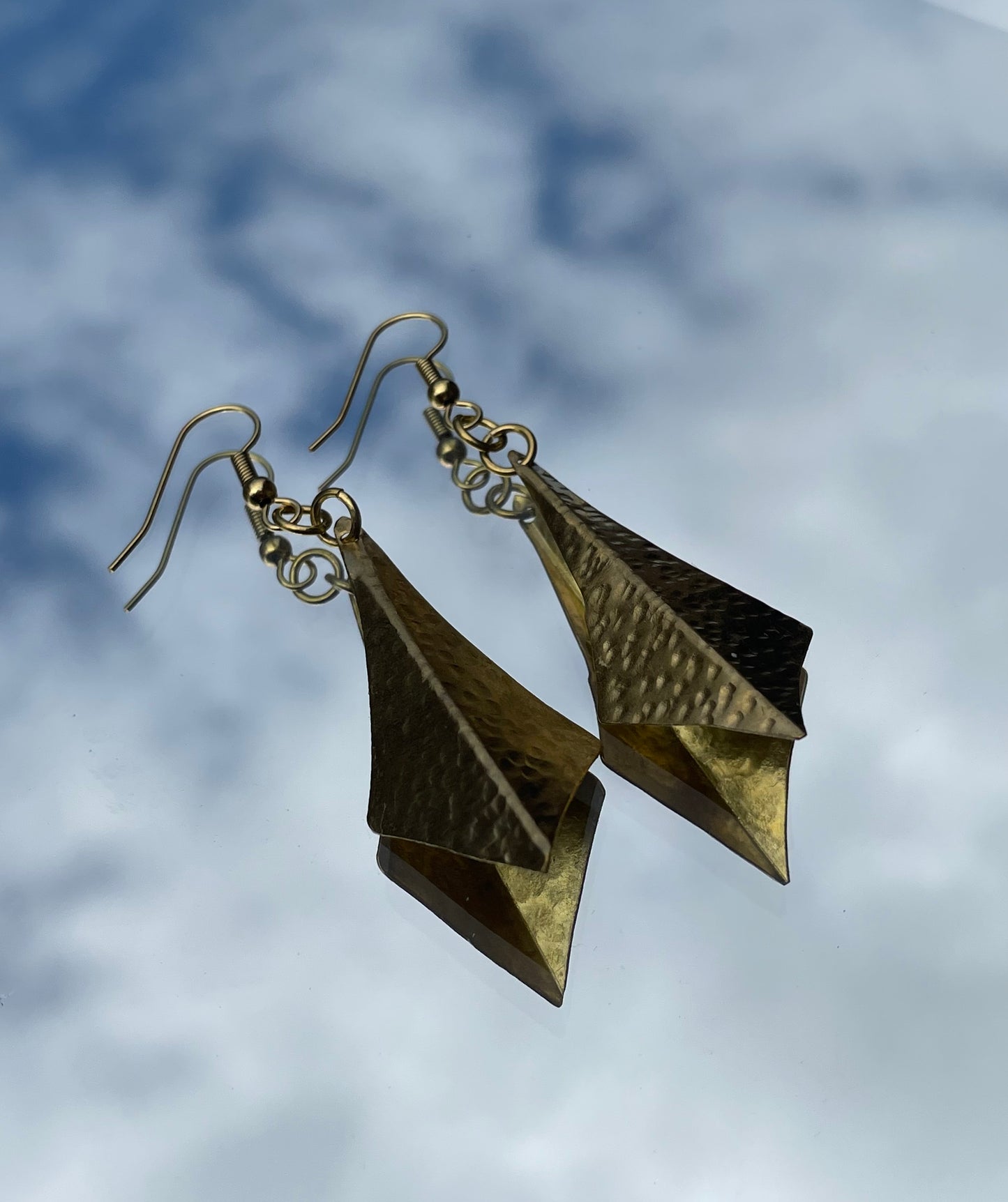 Bombolulu Large 3D Triangle Earrings