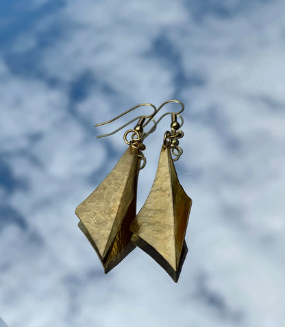 Bombolulu Large 3D Triangle Earrings