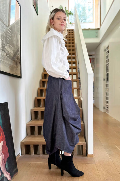 Statement White Frill Blouse