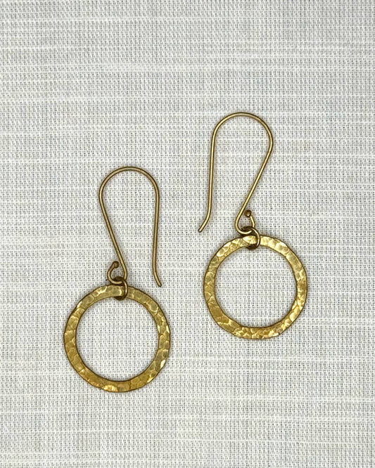 Luna Hoop Earrings Brass