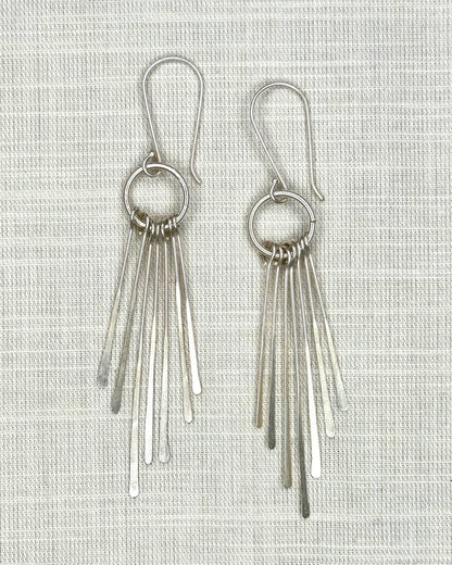 Sunray Earrings Silver Plated