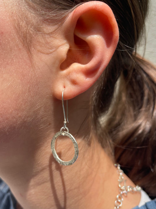 Luna Hoop Earrings - Silver-Plated