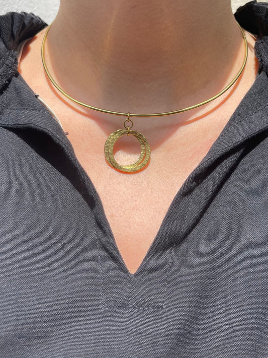 Two Moons Choker - Brass