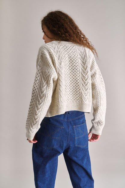 Charlie Cable Cardi Natural