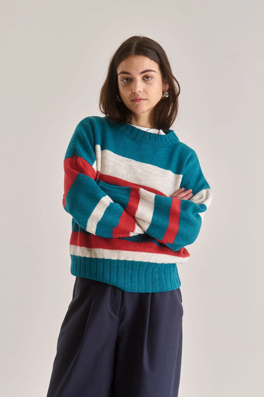 Jessie Striped Jumper Evergreen