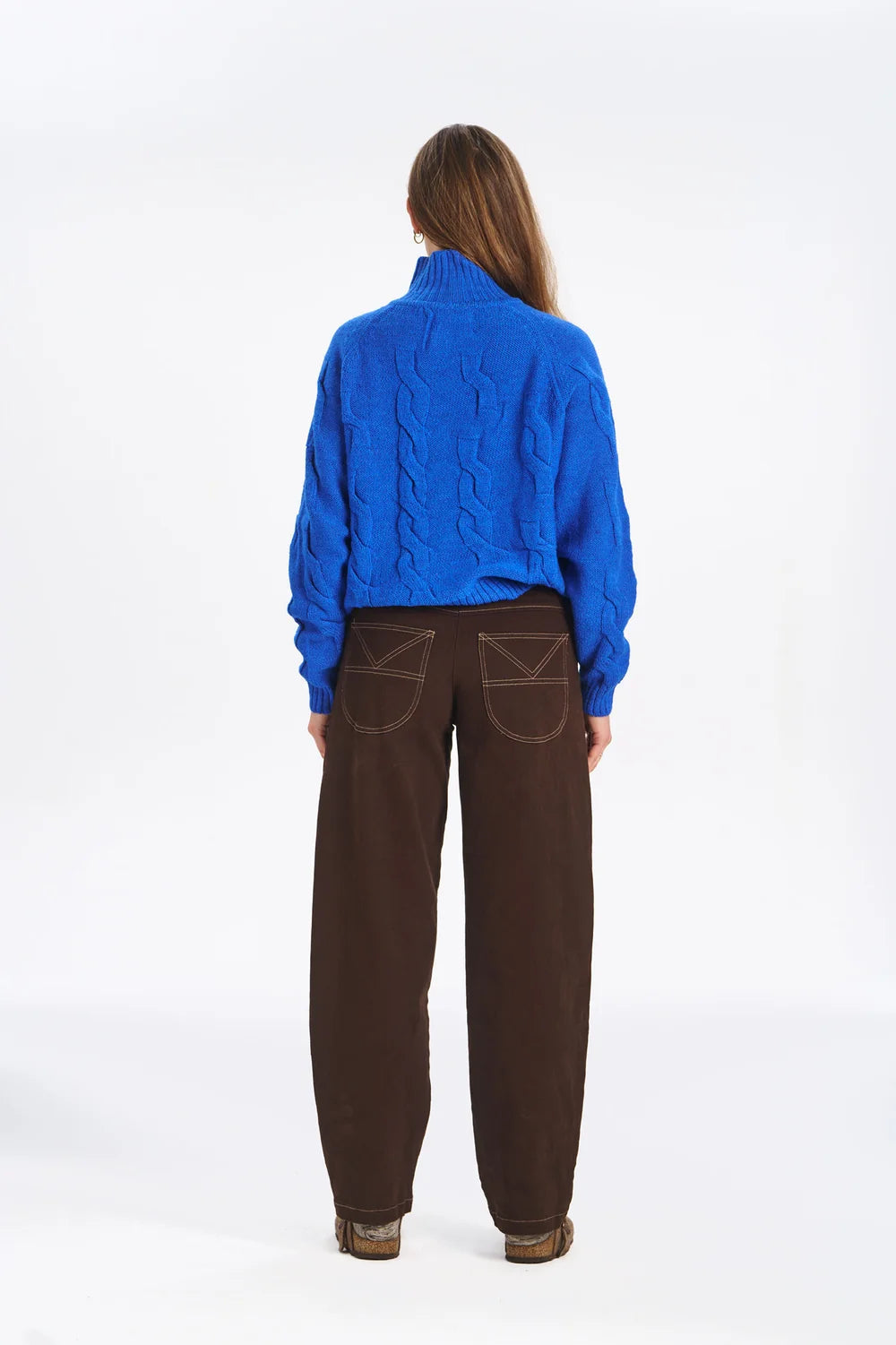 BROKEN Lambswool Cable - Cobalt
