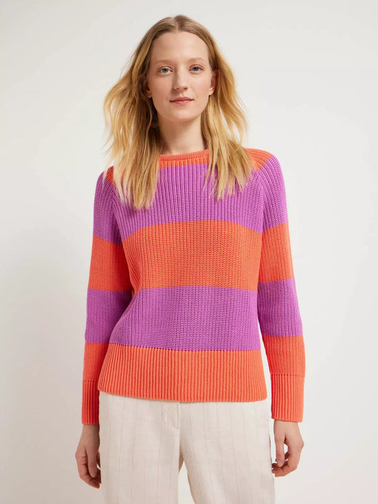 Coral and Bloom Stripe Organic Cotton Jumper