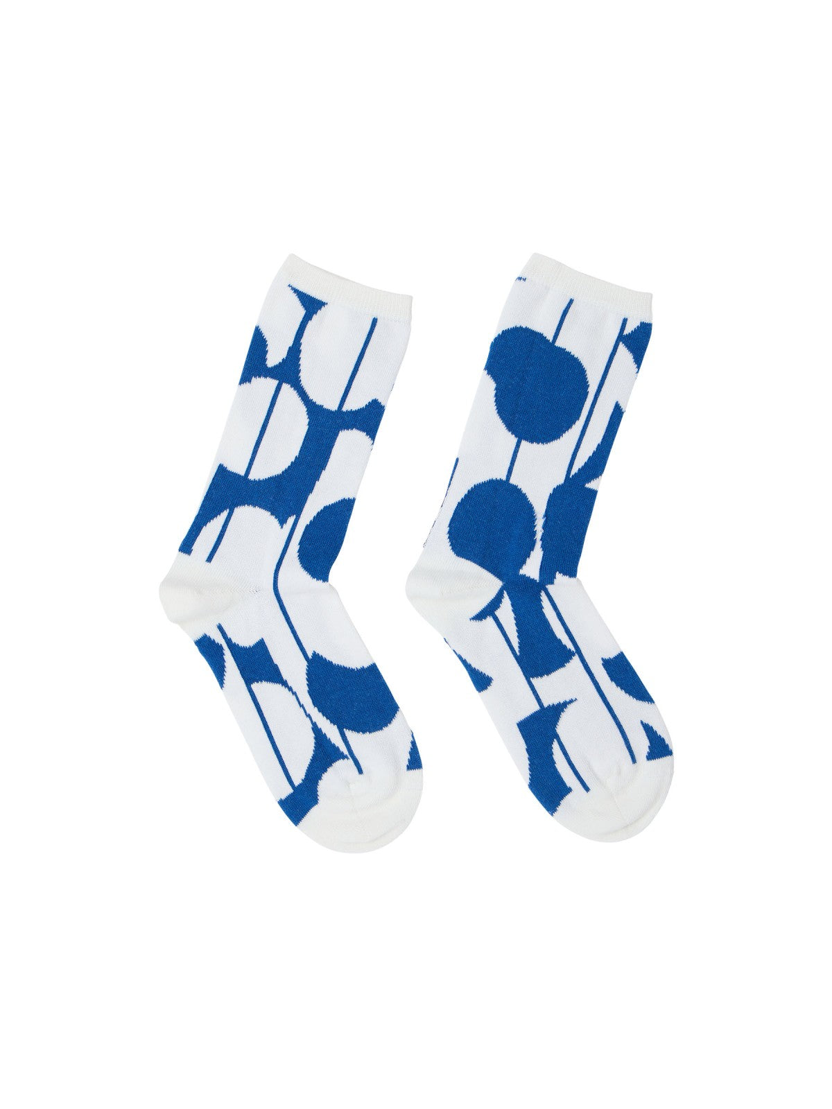 Graphic Dots Light Off White/Blue Organic Cotton Socks