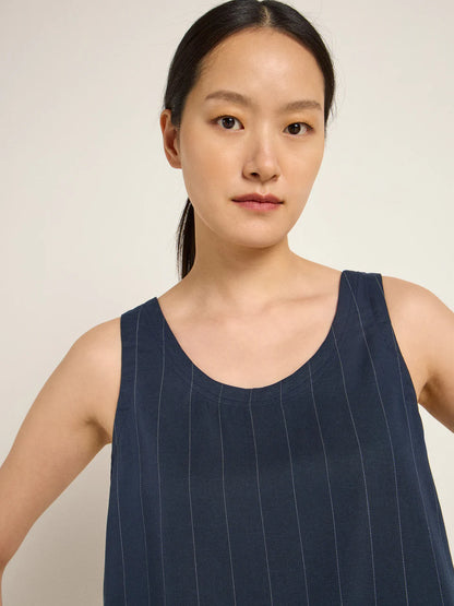 Midnight and Off White Tank Top