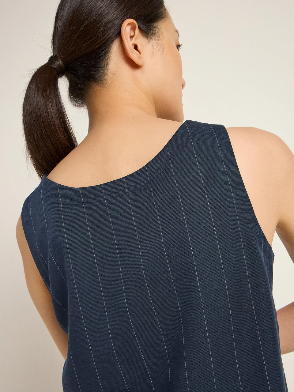 Midnight and Off White Tank Top