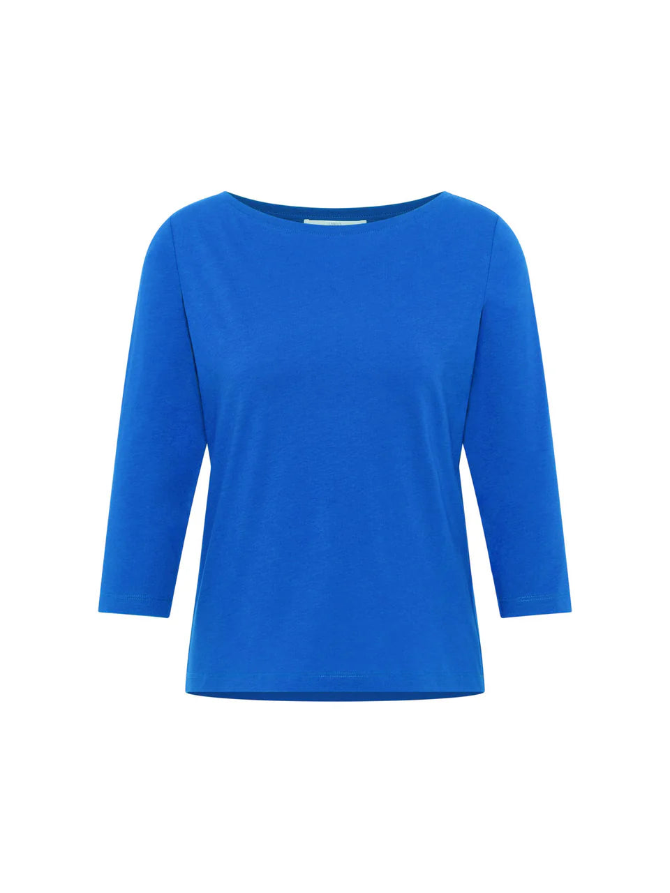 Lapis Boat Neck top with 3/4 Sleeves