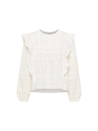 White Embroidered Blouse