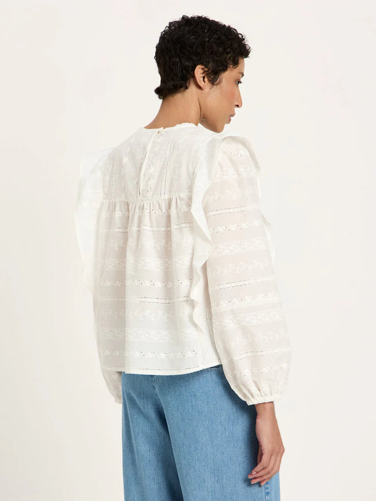 White Embroidered Blouse