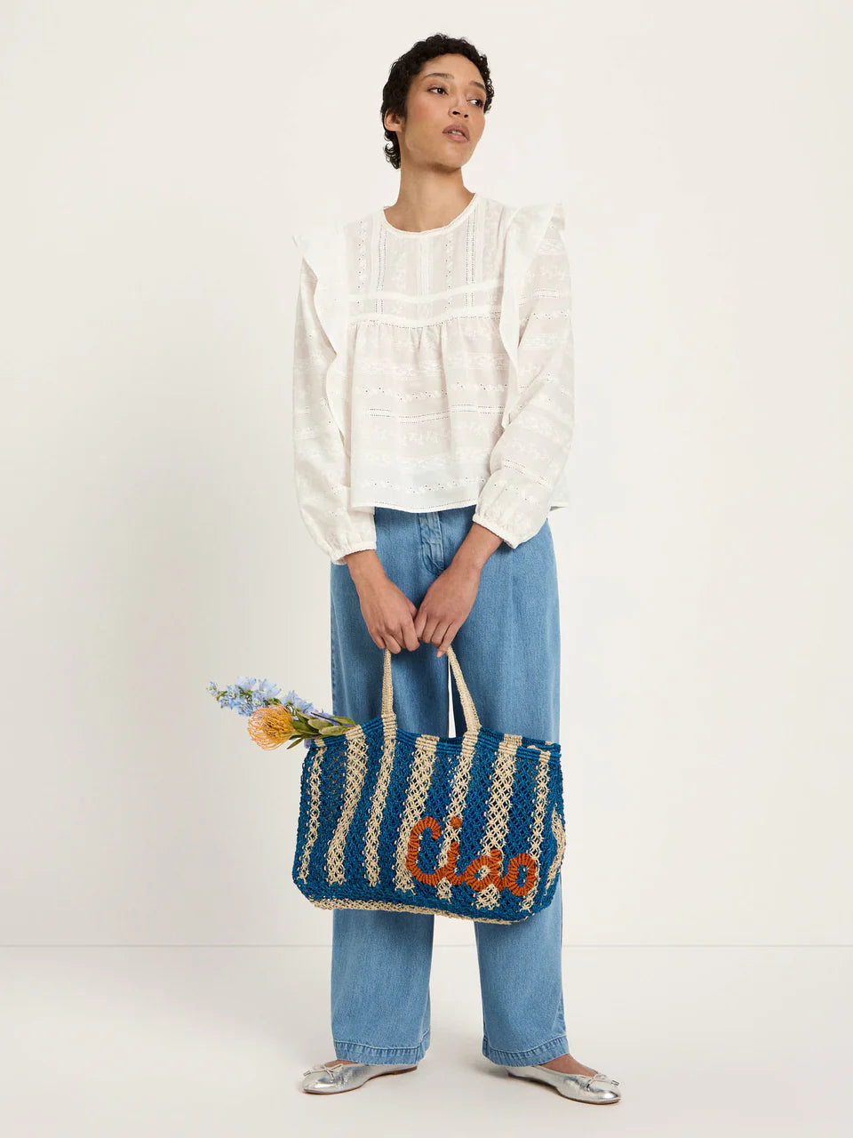 White Embroidered Blouse