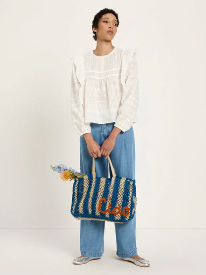 White Embroidered Blouse