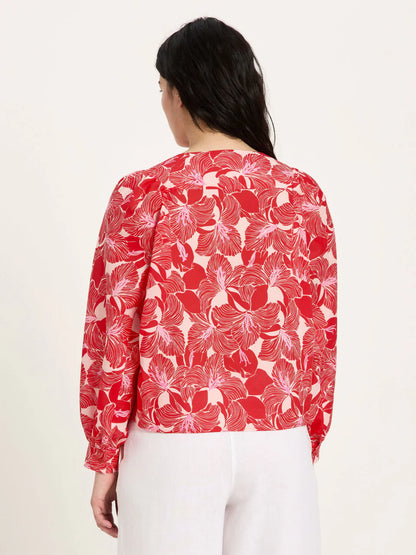 Print Bloom Blouse Red