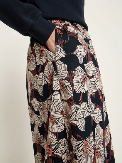 Print Bloom Skirt Onyx