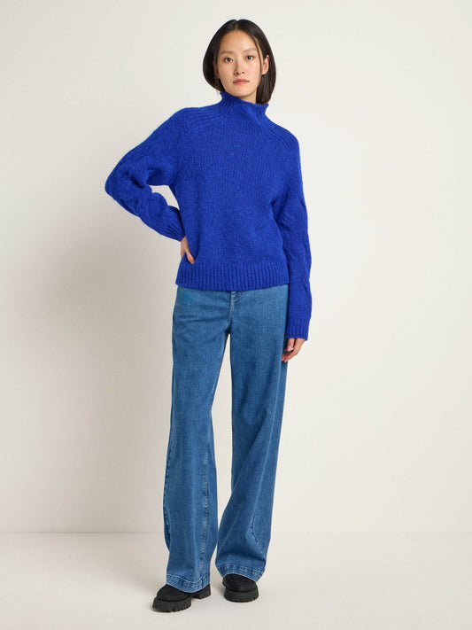 Chunky Knit Sweater - Electric Blue