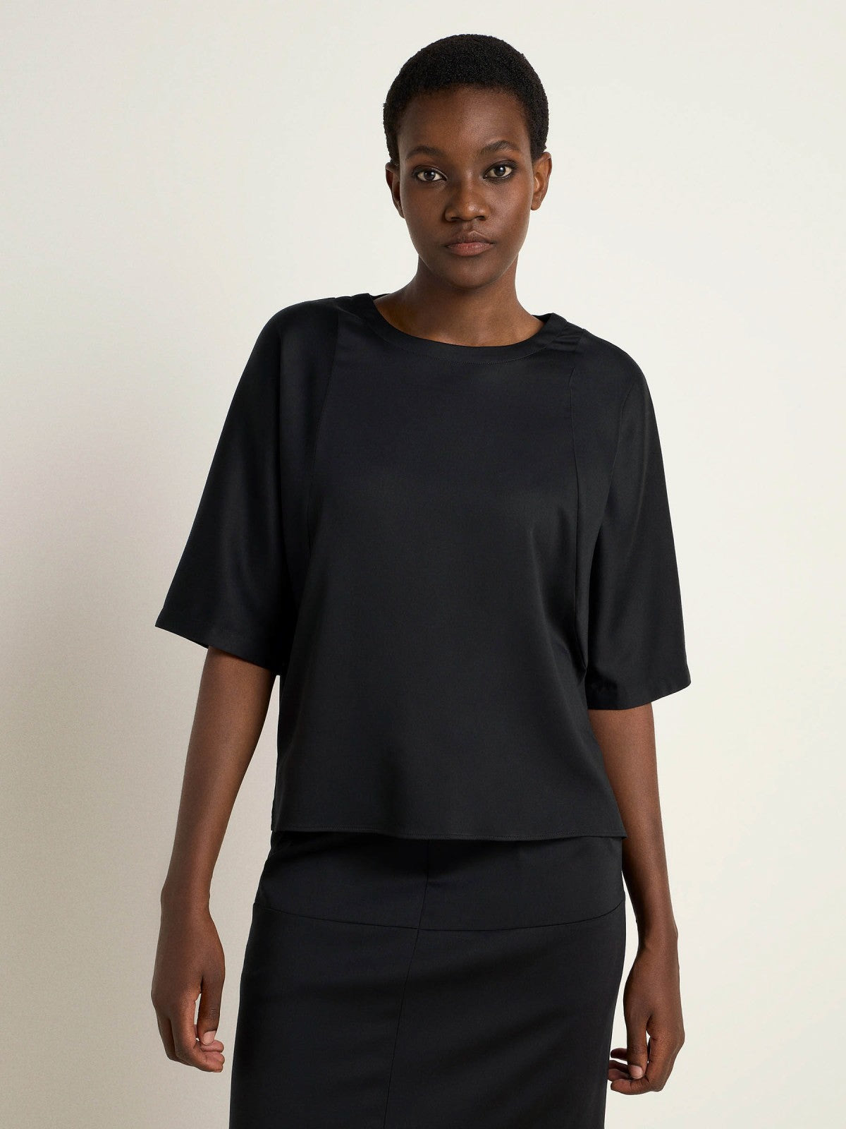 Lanius - 3/4 Sleeve Blouse - Black