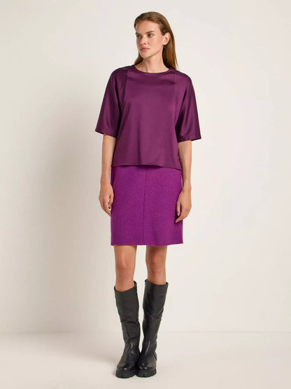 Lanius - 3/4 Sleeve Blouse - Blackberry