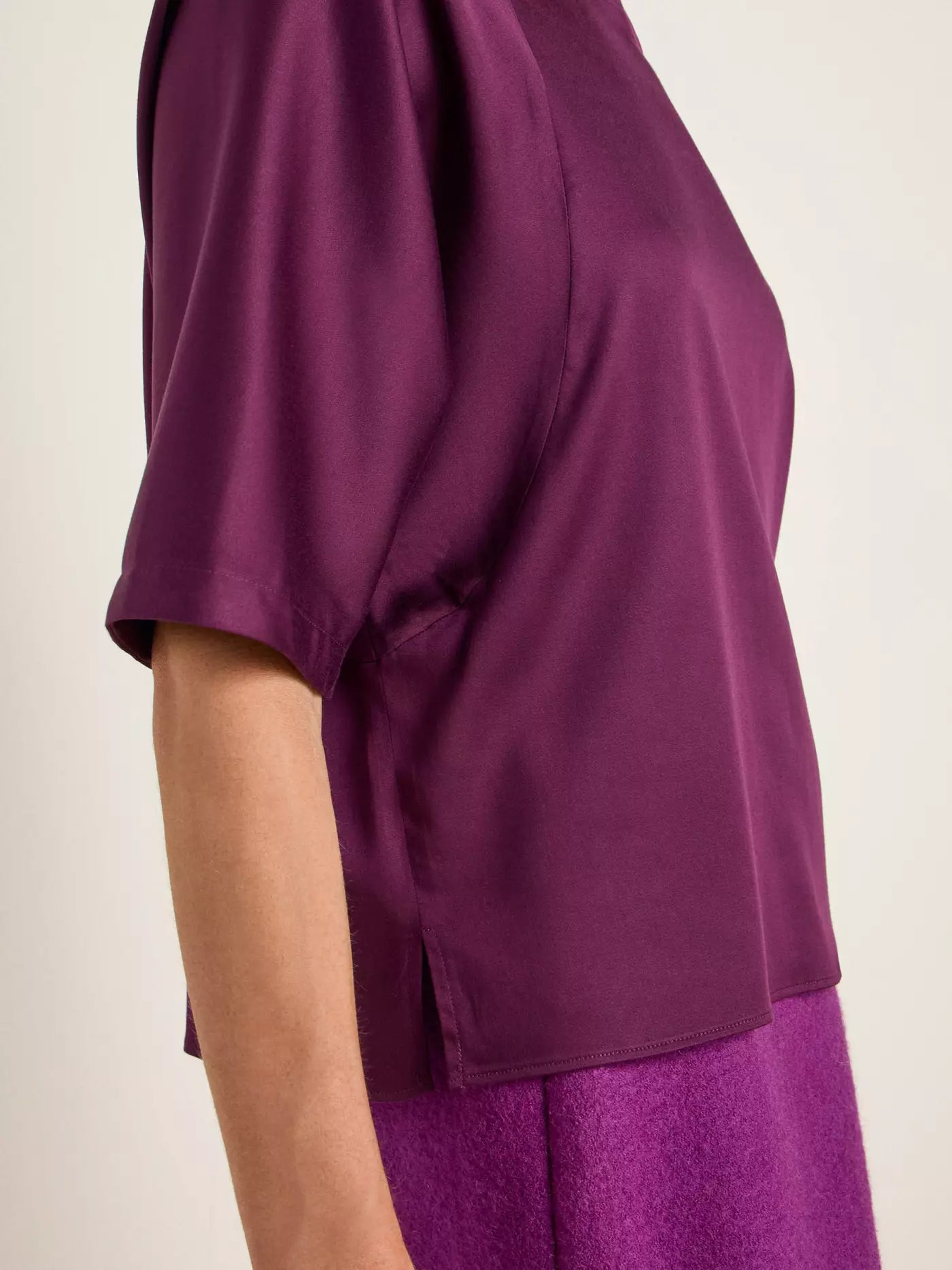 Lanius - 3/4 Sleeve Blouse - Blackberry