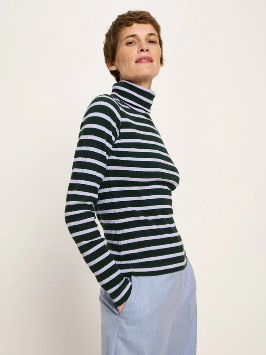 Ribbed Turtleneck Shirt Forest & Lupine