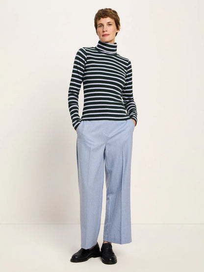 Ribbed Turtleneck Shirt Forest & Lupine