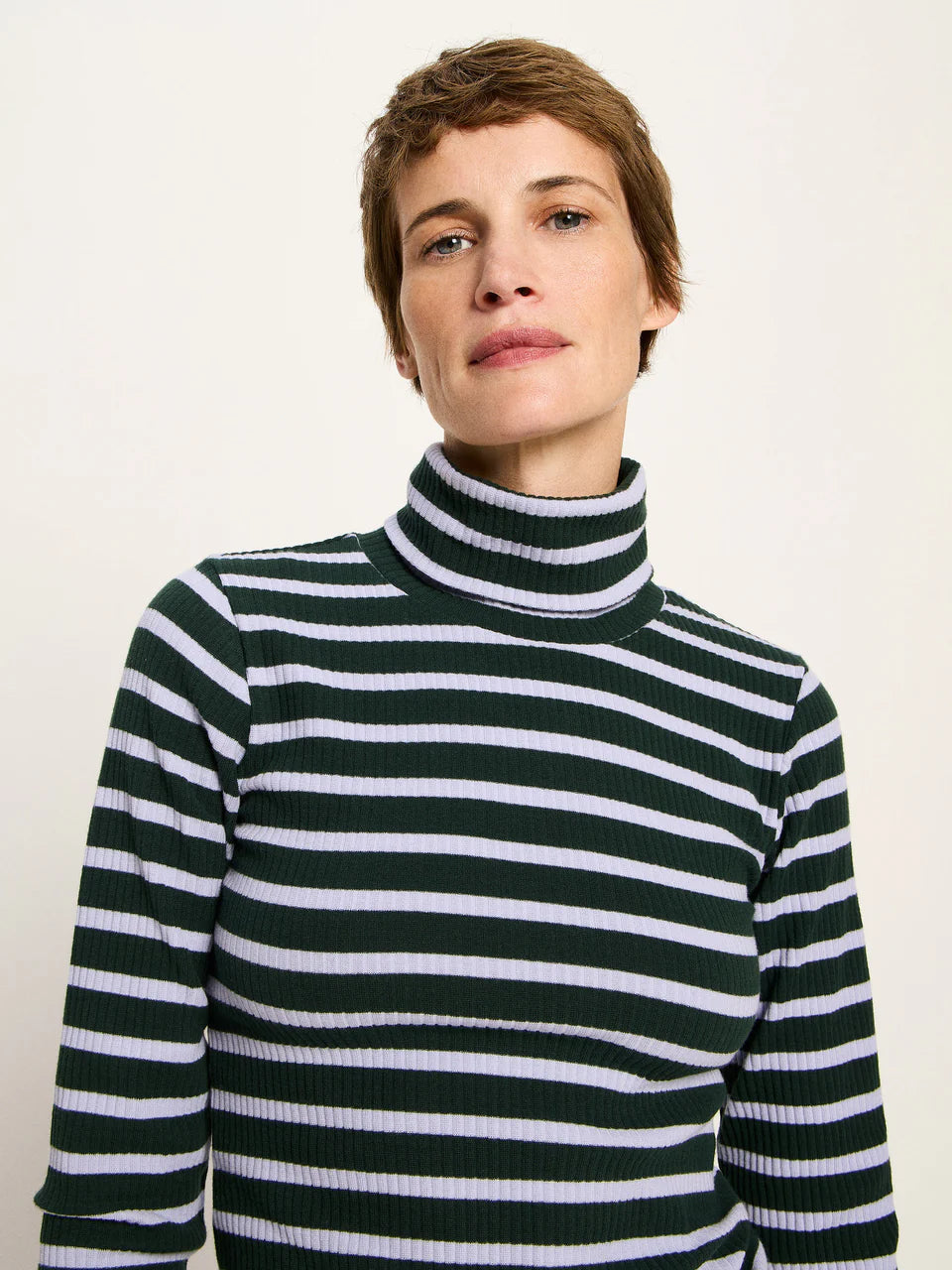 Ribbed Turtleneck Shirt Forest & Lupine