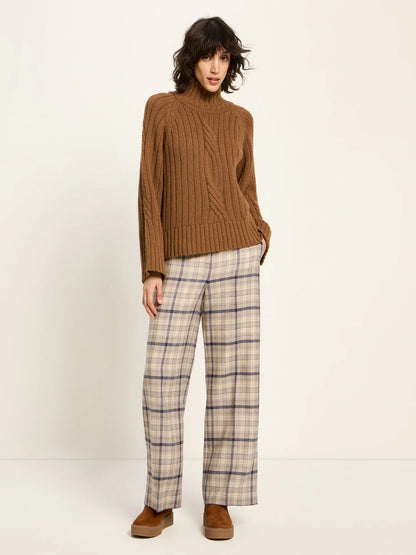 Oversized Ribbed Jumper Brown