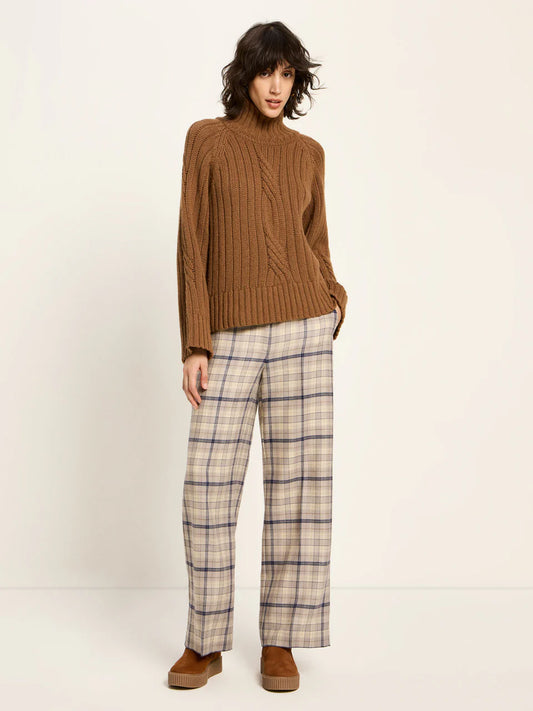 Oversized Ribbed Jumper Brown