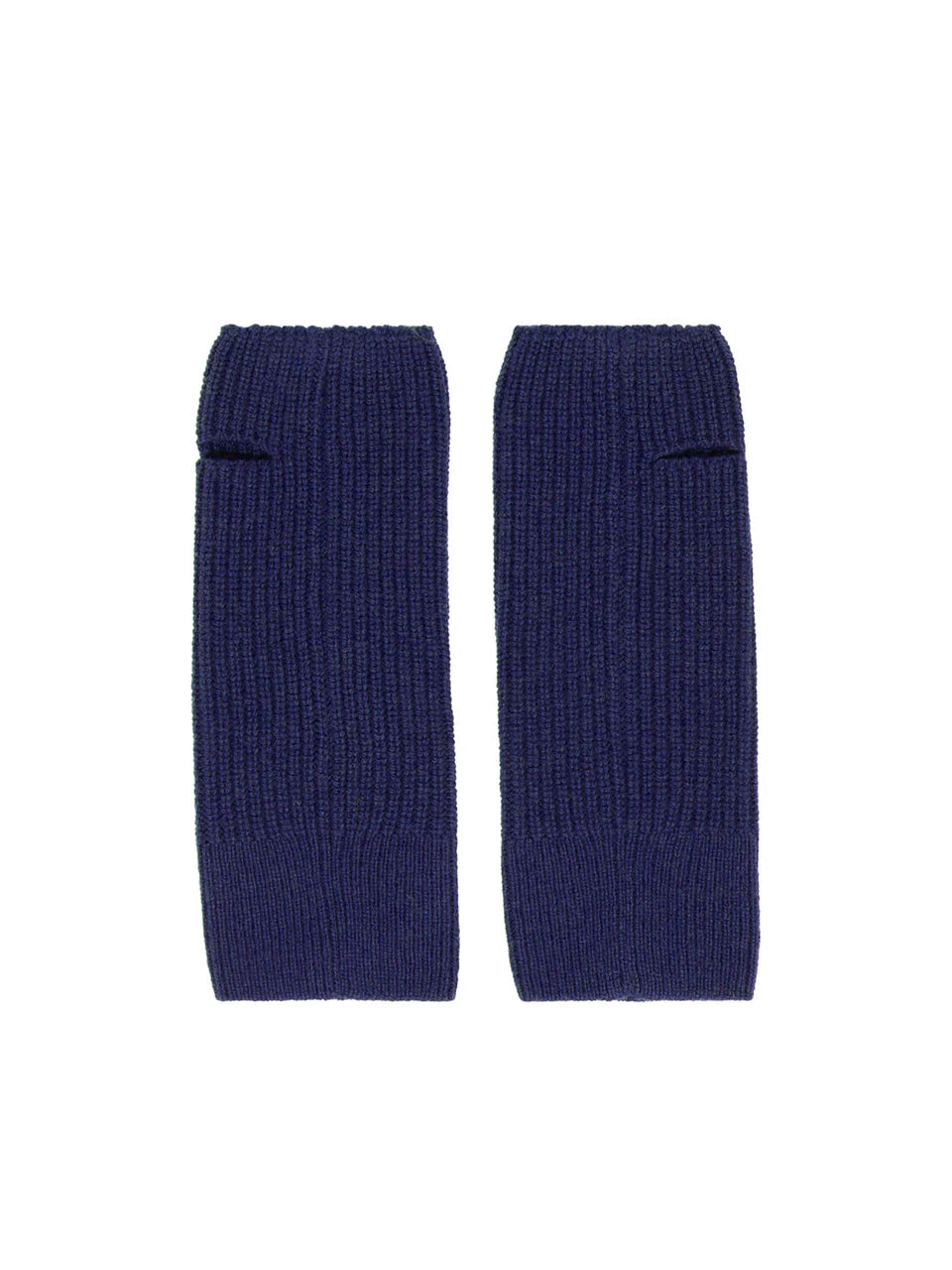 Fingerless Gloves Purple Blue Melange