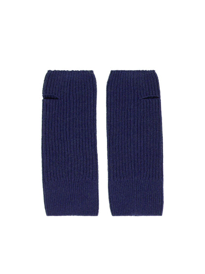 Fingerless Gloves Purple Blue Melange