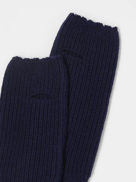 Fingerless Gloves Purple Blue Melange