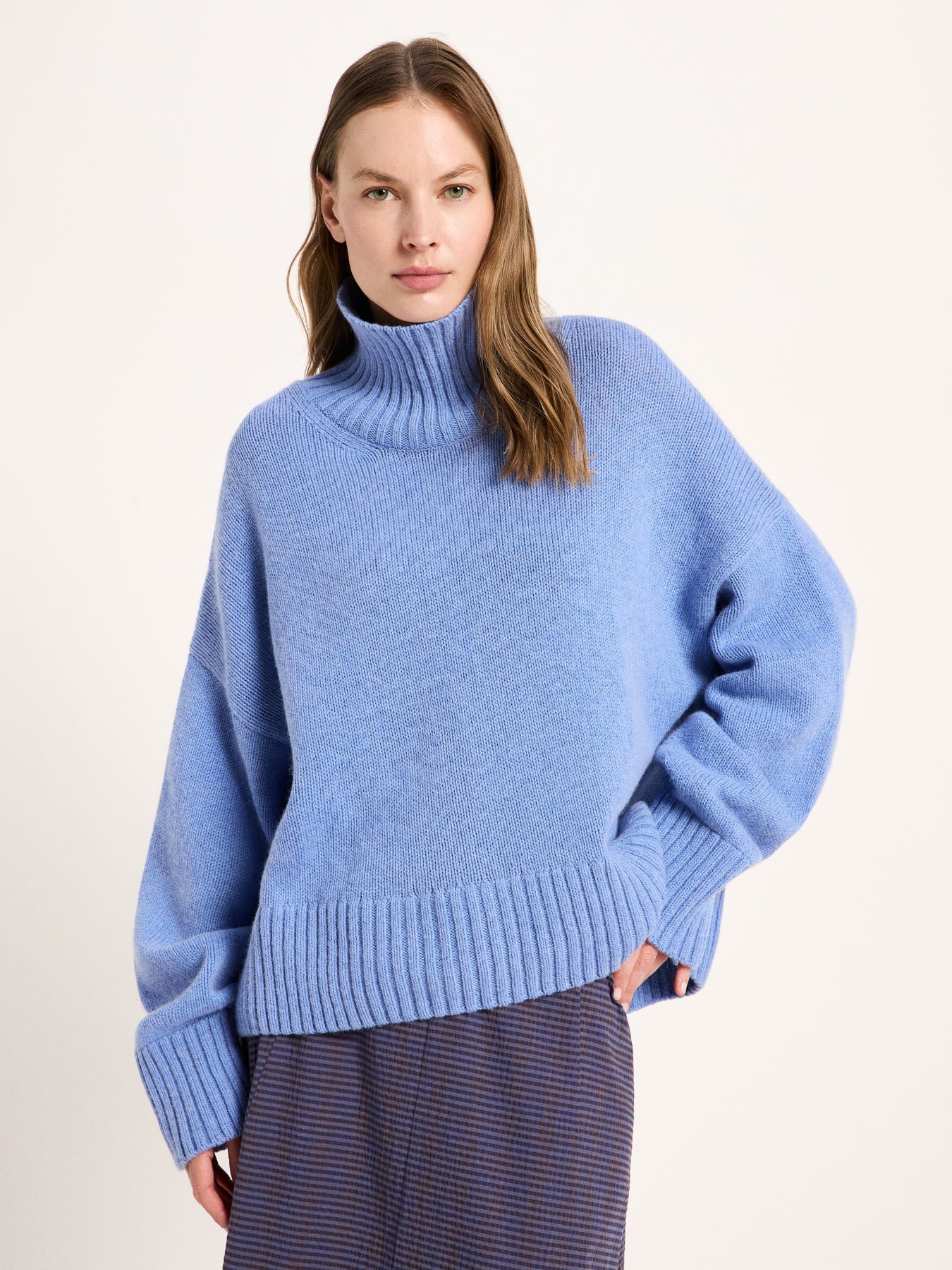 Oversized pullover Light Blue Melange
