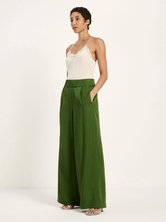 Wide Leg Trouser Garden Green
