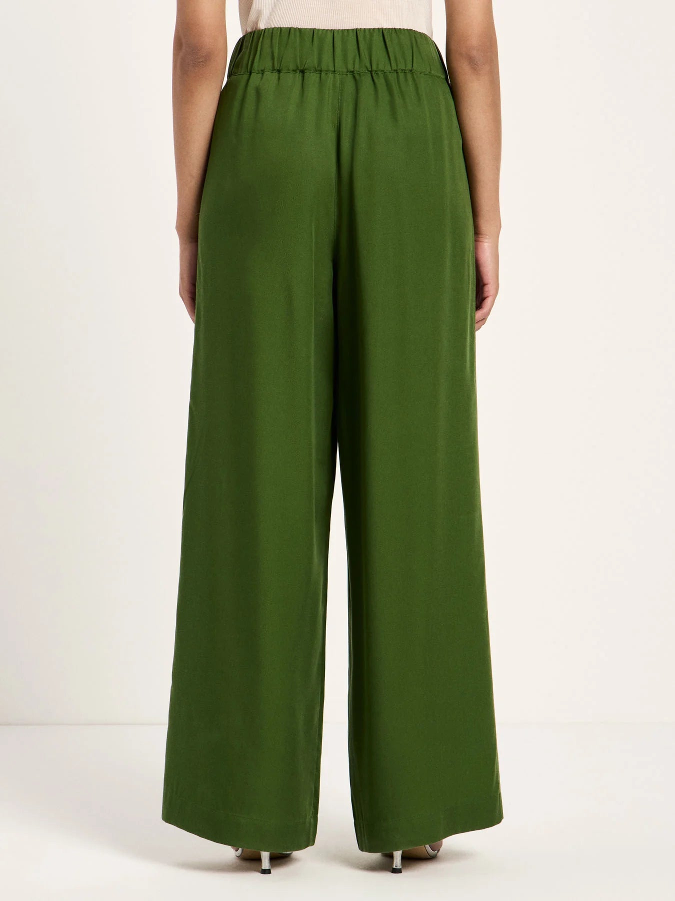 Wide Leg Trouser Garden Green