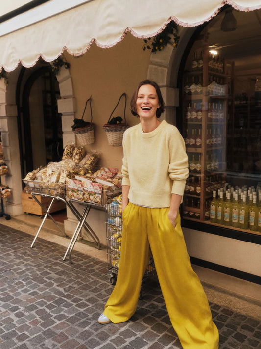 Wide Leg Tencel Trousers