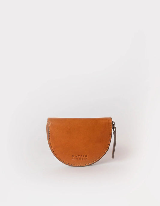 Laura Sustainable Leather Coin Purse - Cognac classic